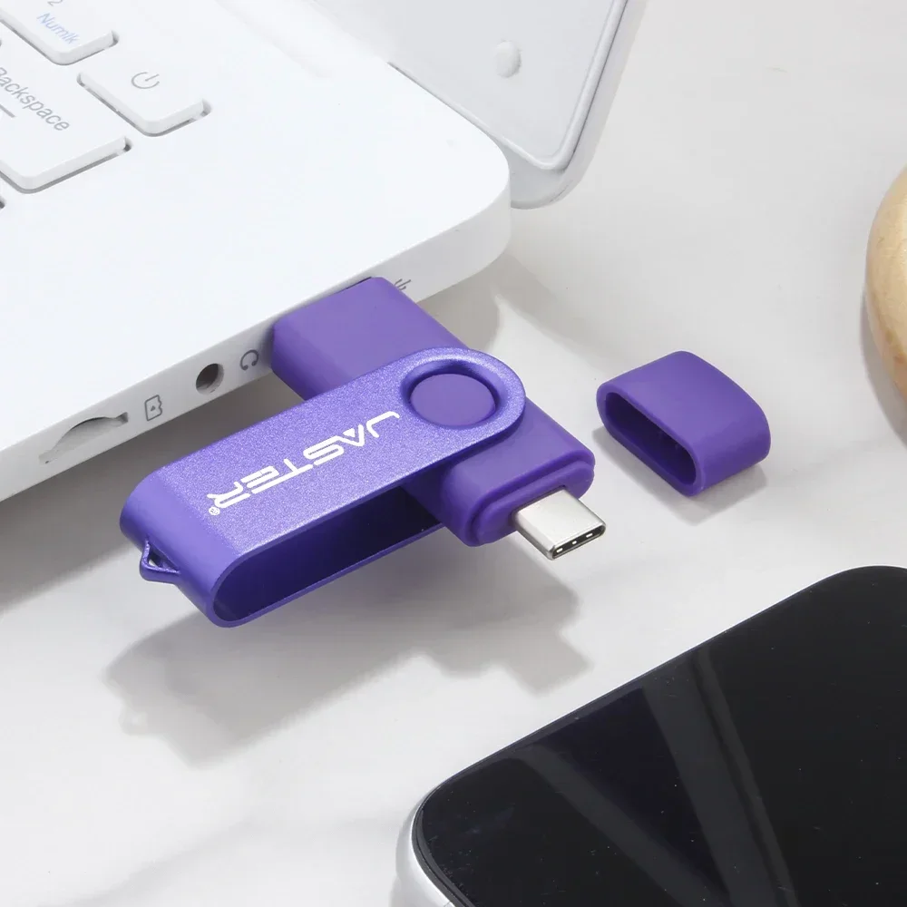 TYPE-C USB Flash Drive 128GB Real Capacity Pen Drive 64GB Free Key Chain Memory Stick Creative Business Gift Red U Disk Blue 32G-5