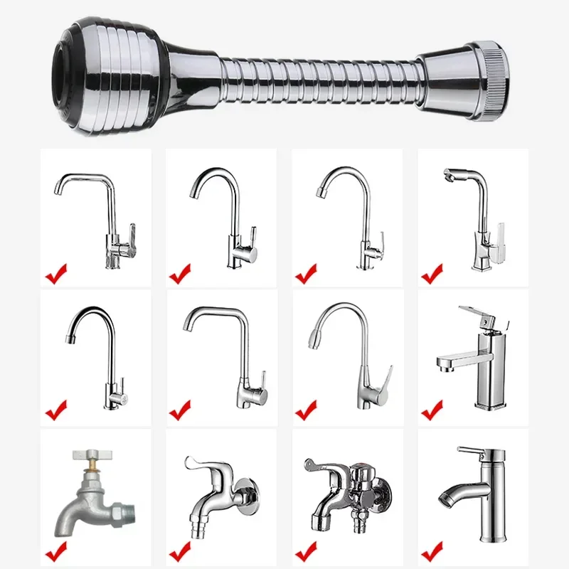Kitchen Gadgets 2 Modes 360 Rotatable Bubbler High Pressure Faucet Extender Water Saving Bathroom Kitchen Accessories Supplies-2