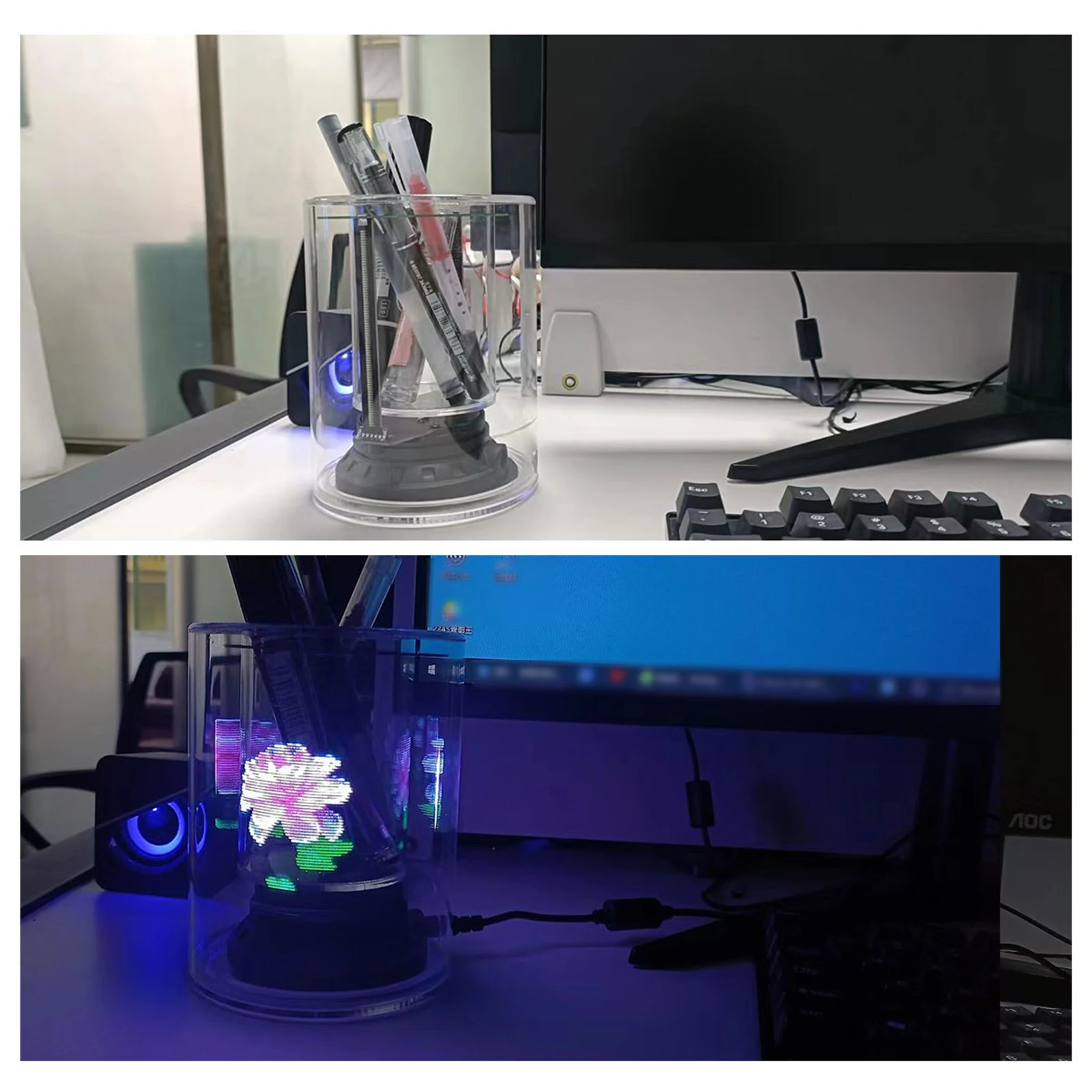 360 Degree Viewing Advertising Light 5D Holographic Projector Naked Eye Led Lamp Wifi Bluetooth Video Picture Display Machine-6