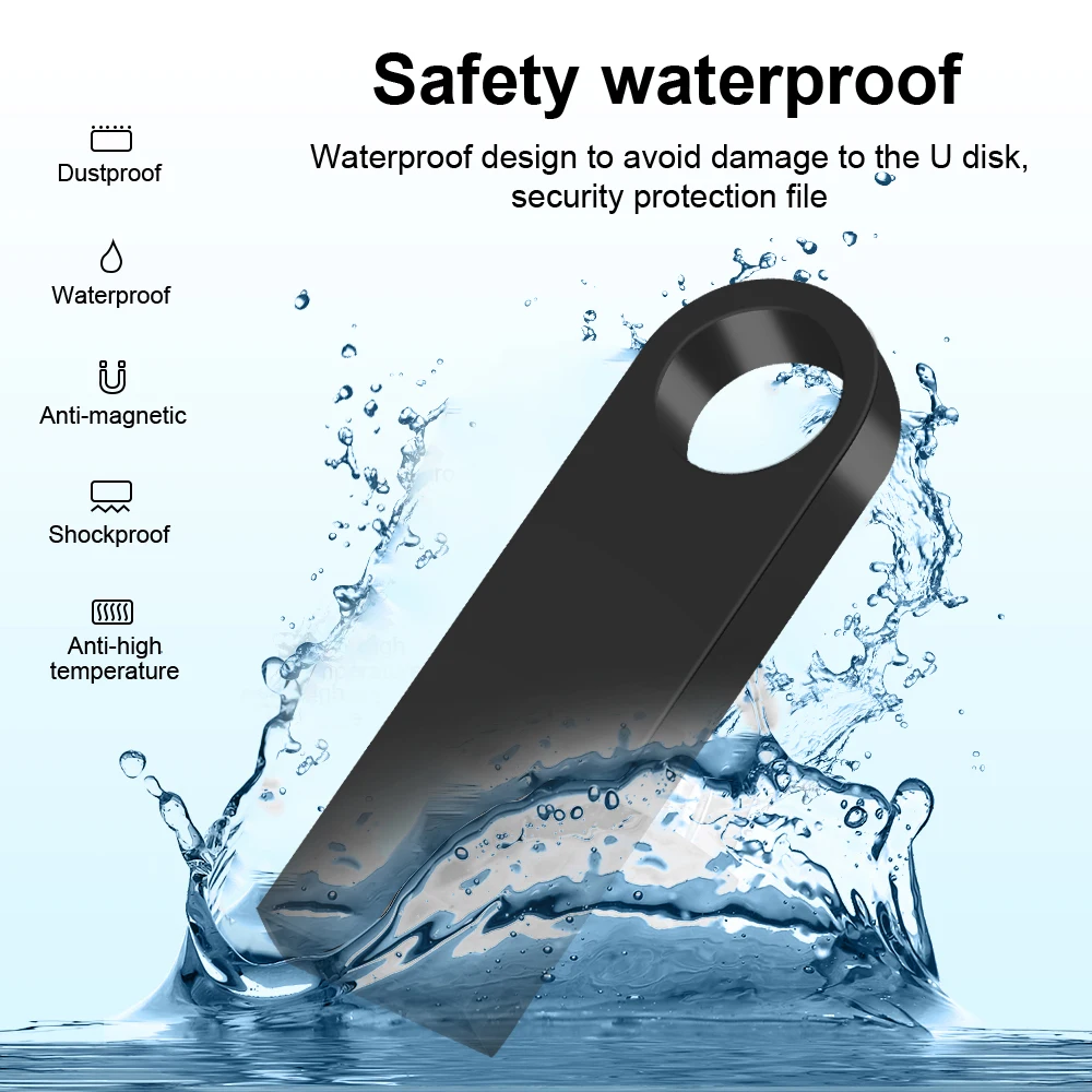 Hot Sale Metal Key Chain 3.0 USB Flash Drive 128GB Pen Drive 8GB 16GB 32GB 64GB Memory U Stick 3. 0 High Speed Pendrive-4