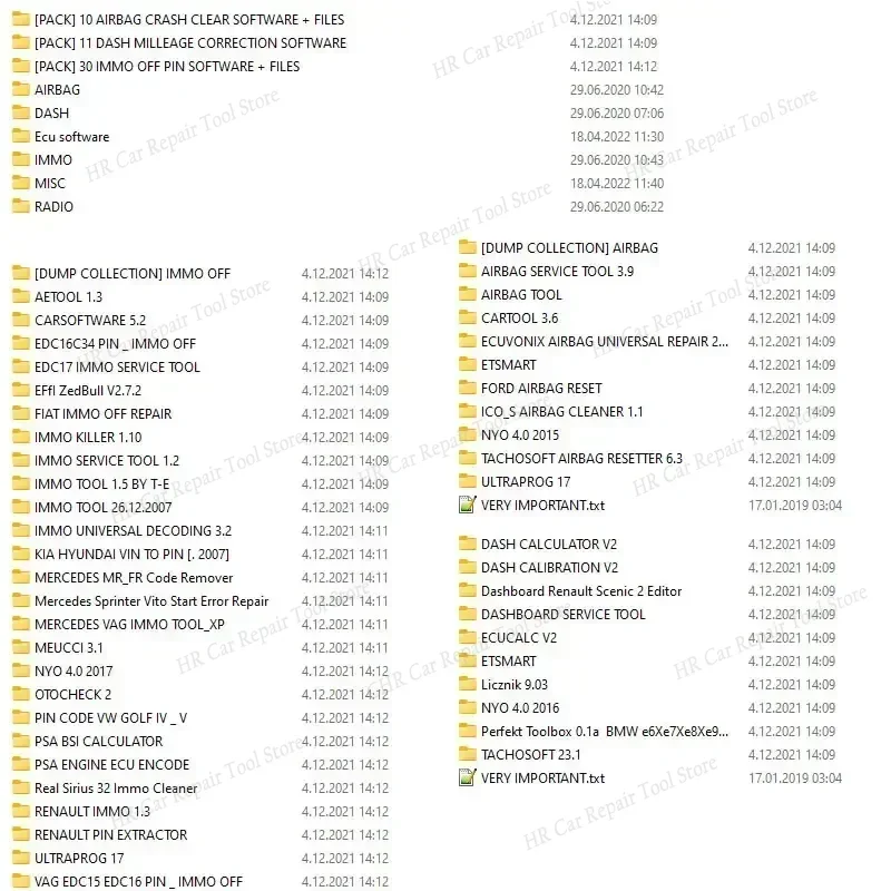 IMMOFF _for all brands  TOTAL 32 GB Package Software Ecu DASH MILLEAGE CORRECTION + AIRBAG CRASH CLEAR +DASH + IMMO SOFTWARES /-6