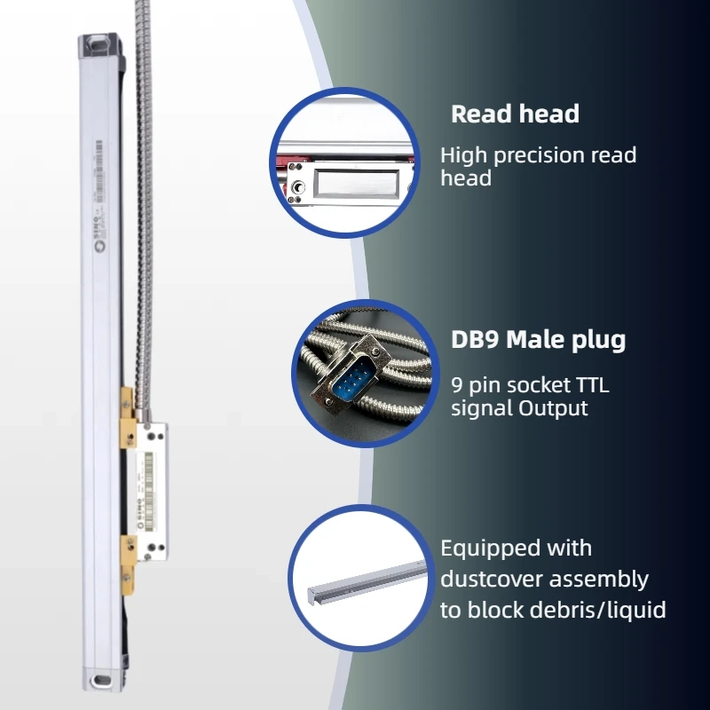 KA-500 Optical Encoder Ruler Sensor Linear Glass Scale 5 Micron TTL DRO 470-770mm 0.005mm Precision Measurement Tool-3