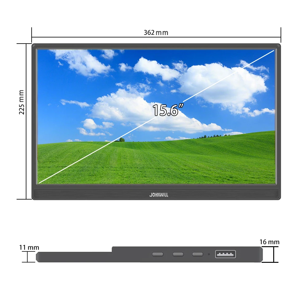 Computer Monitor 15.6inch 1920X1080 Portable Monitor HD IPS Panel LCD Touchscreen Type-C HDMI-Compatible For Switch Xbox Laptop-5