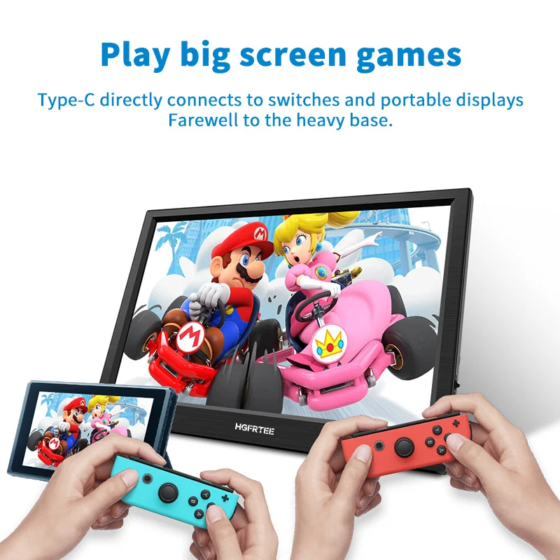 HGFRTEE 11.6inch Portable Monitor Gaming Extended Monitor HDMI-Compatible Laptop second screen For Switch/PS4/Raspberry Pi-3