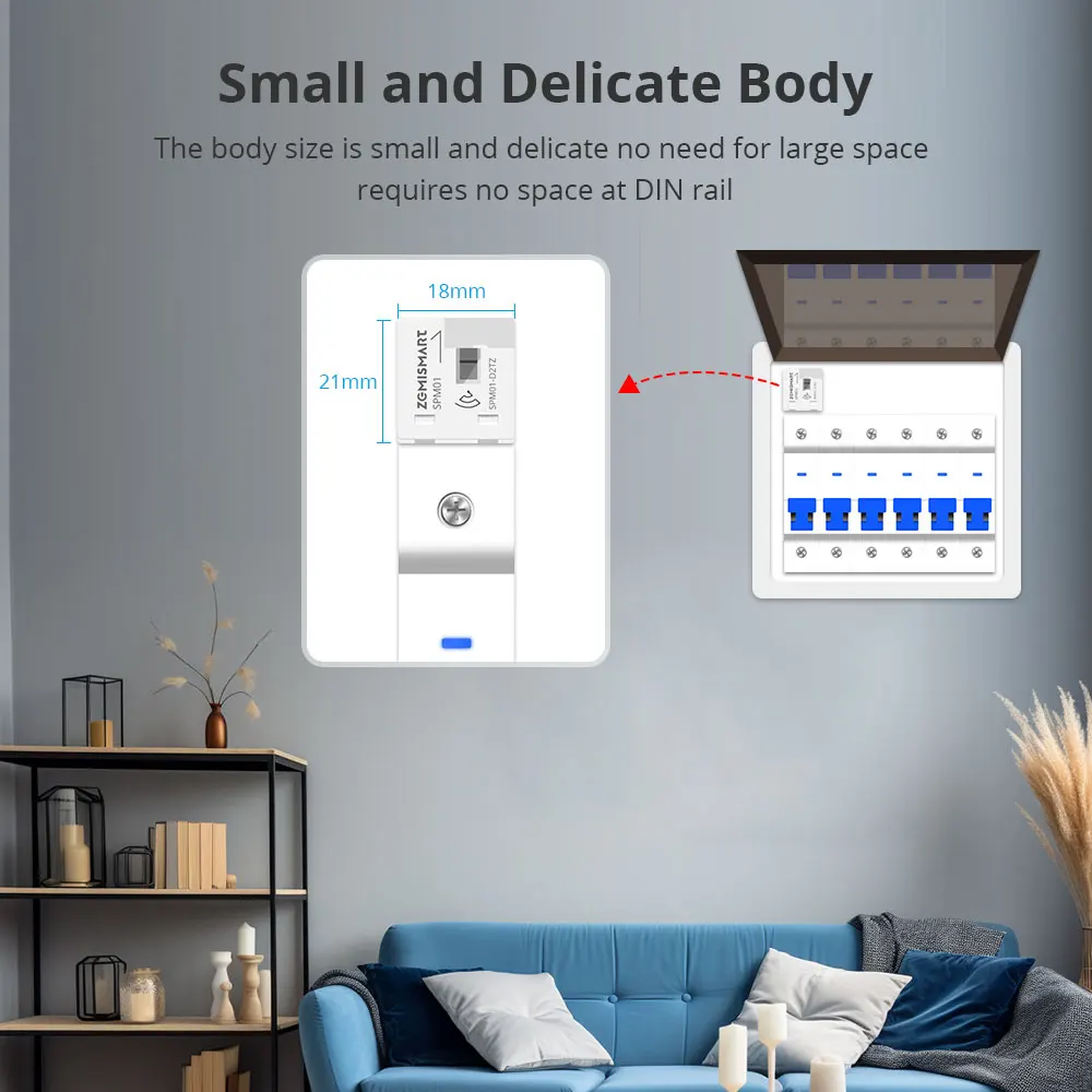 Yagusmart Zigbee WiFi Smart Home Electric Energy Meter Power Consumption Meter Sensor Zigbee2MQTT Measure Alarm Work with Tuya-5