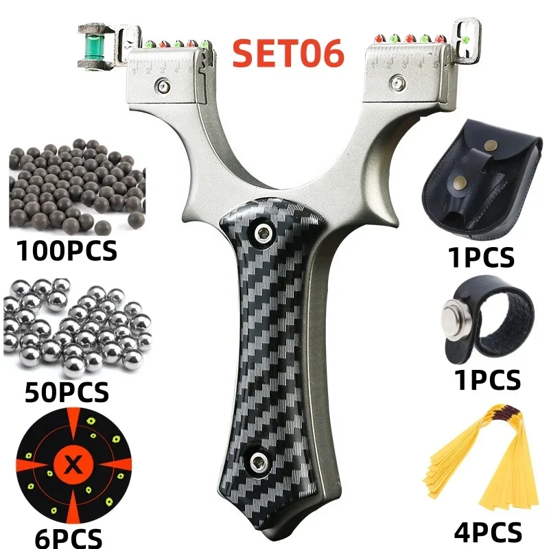 Slingshot Stainless Steel Hunting laser Slingshot Portable Shooting Sling Shot Competition Target Entertainment Outdoor Hunting-4