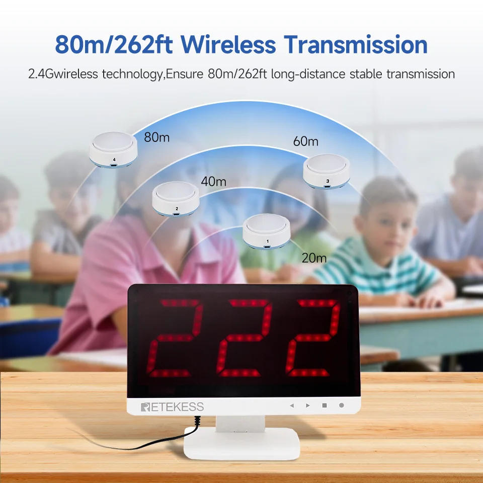 Retekess TM101 Quiz Answer Game Buzzer System 3 Answer Mode 4 Color State for Classroom Competition Game Show Family Party Games-2