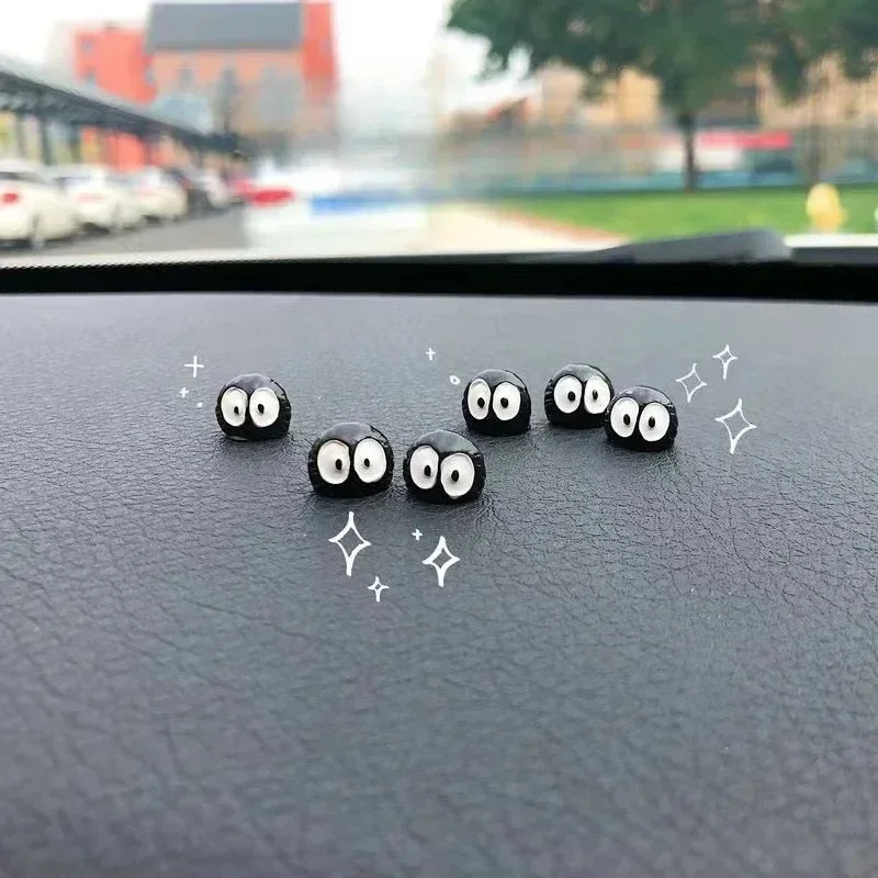 5/10/20PCS Cute Black Elf Car Interior Decoration Funny Auto Center Console Rearview Mirror Ornaments For Car Accessories-4