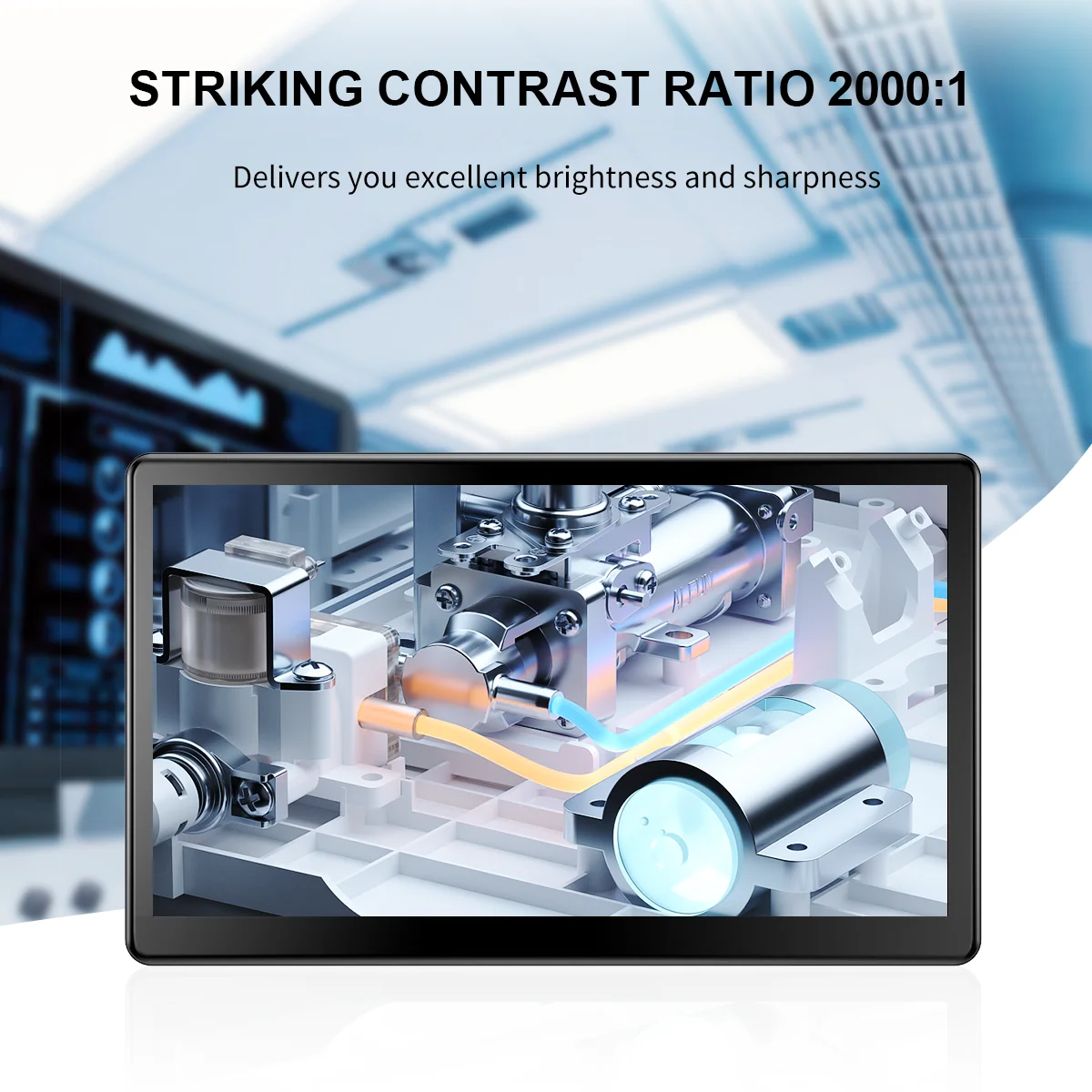 15.6 inch touch monitor display 1080P FHD 1920X1080  suitable for second monitor display supports VGA USB AV HDMI video input-2