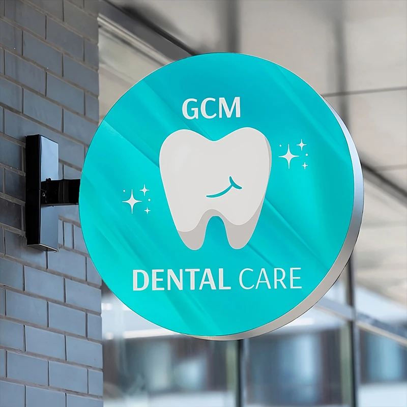 Custom Logo Advertising Round Lightbox Signage Outdoor Business Shop Sign Lights Circular Led Light Box Bright Sign-5