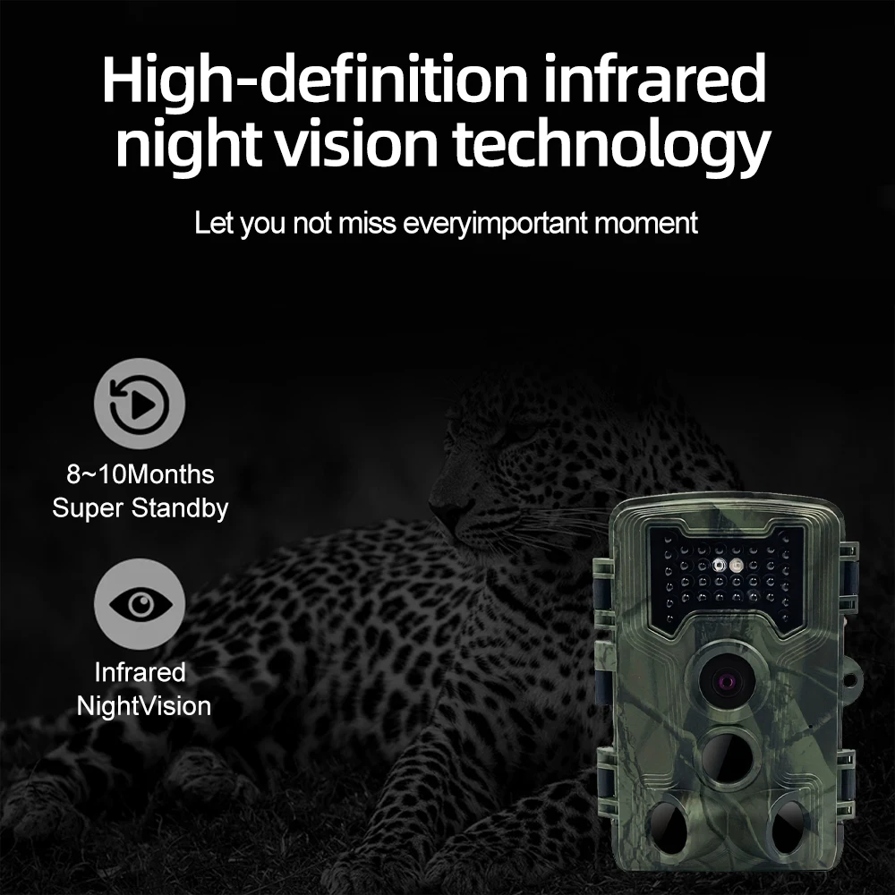 Hunting Trail Camera 36MP 1080P Night Vision Wildlife Camera With Motion Activated Outdoor Trail Cam Trigger Wildlife Scouting-2
