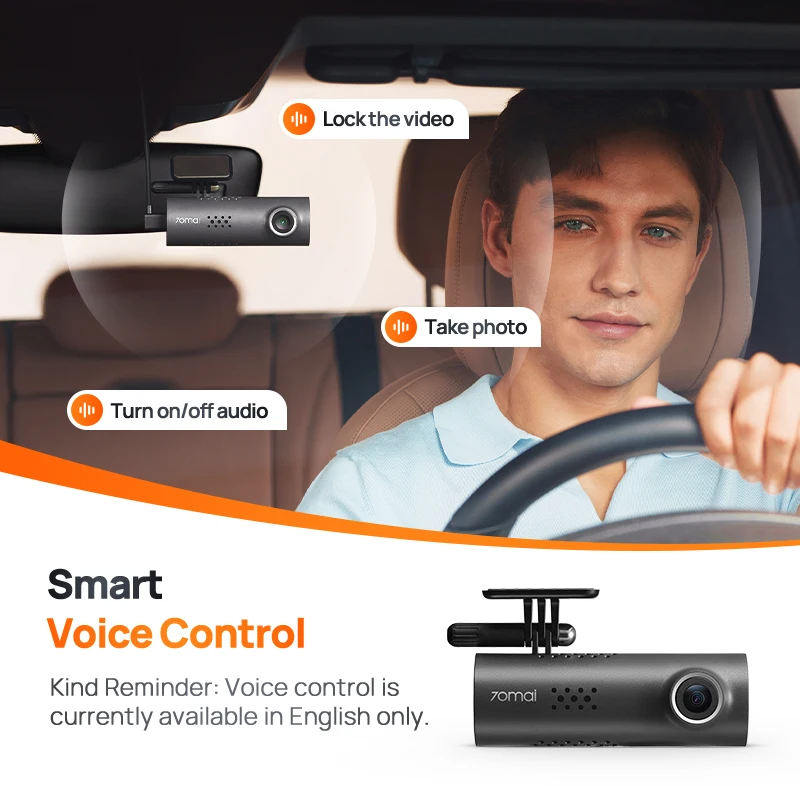 70mai Dash Cam 3 M200 APP English Voice Control 1080P HDR Night Vision 24H Parking Surveillance 70mai Car DVR M200 WIFI-2