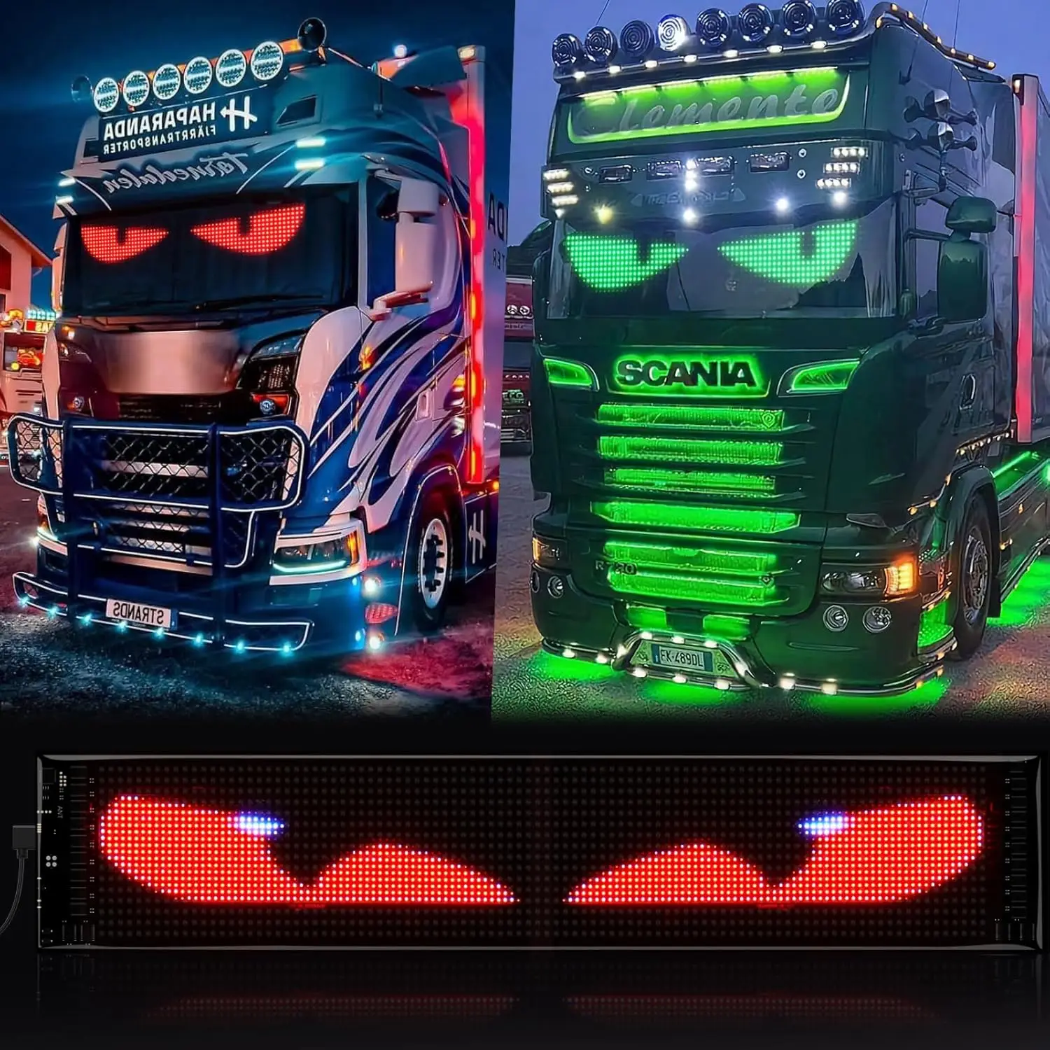 Car LED Matrix Pixel Flexible Panel Night Light DIY Programmable Display Bluetooth App Control Logo Light Car Windows Bars Party-2