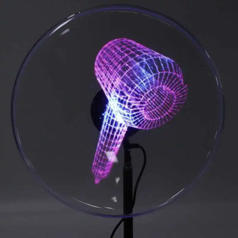 30CM Holographic Advertising Projector 25624 176 Degree Visual Angle 256 LED Beads 3D Hologram Advertising Display Fan-5
