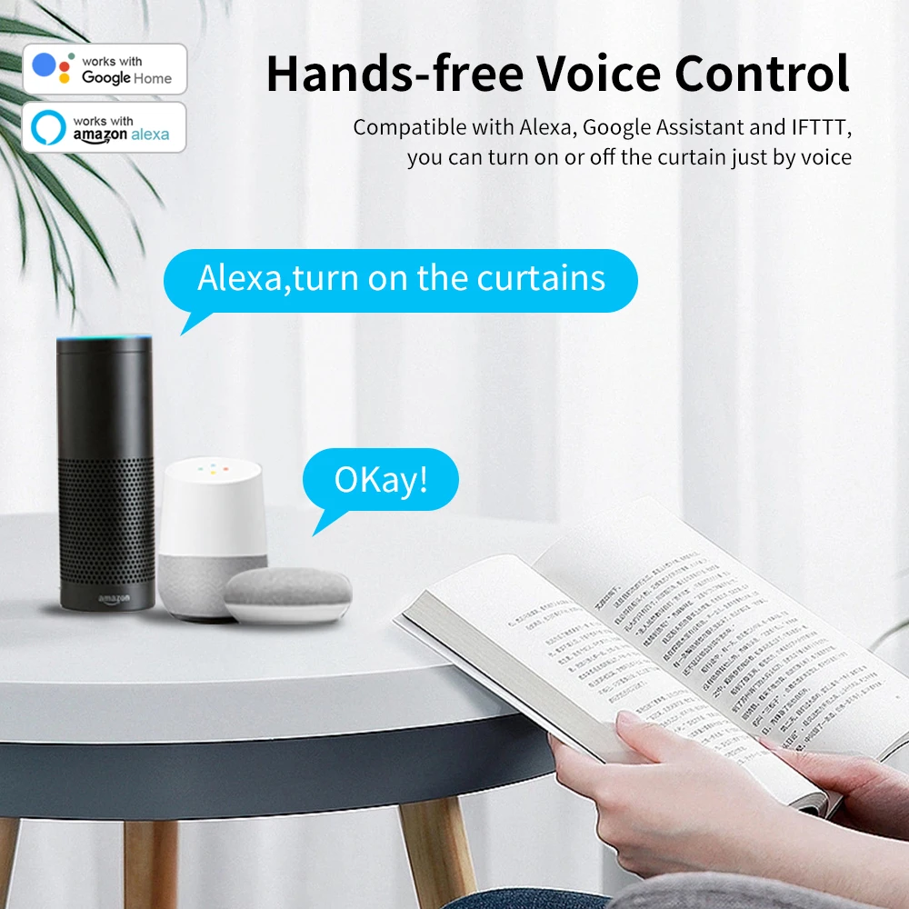 Tuya Smart Wifi/Zigbee Electric Curtain Shutter Motor with RF Remote APP Voice Control for Alexa Google Assistant SmartThings-2