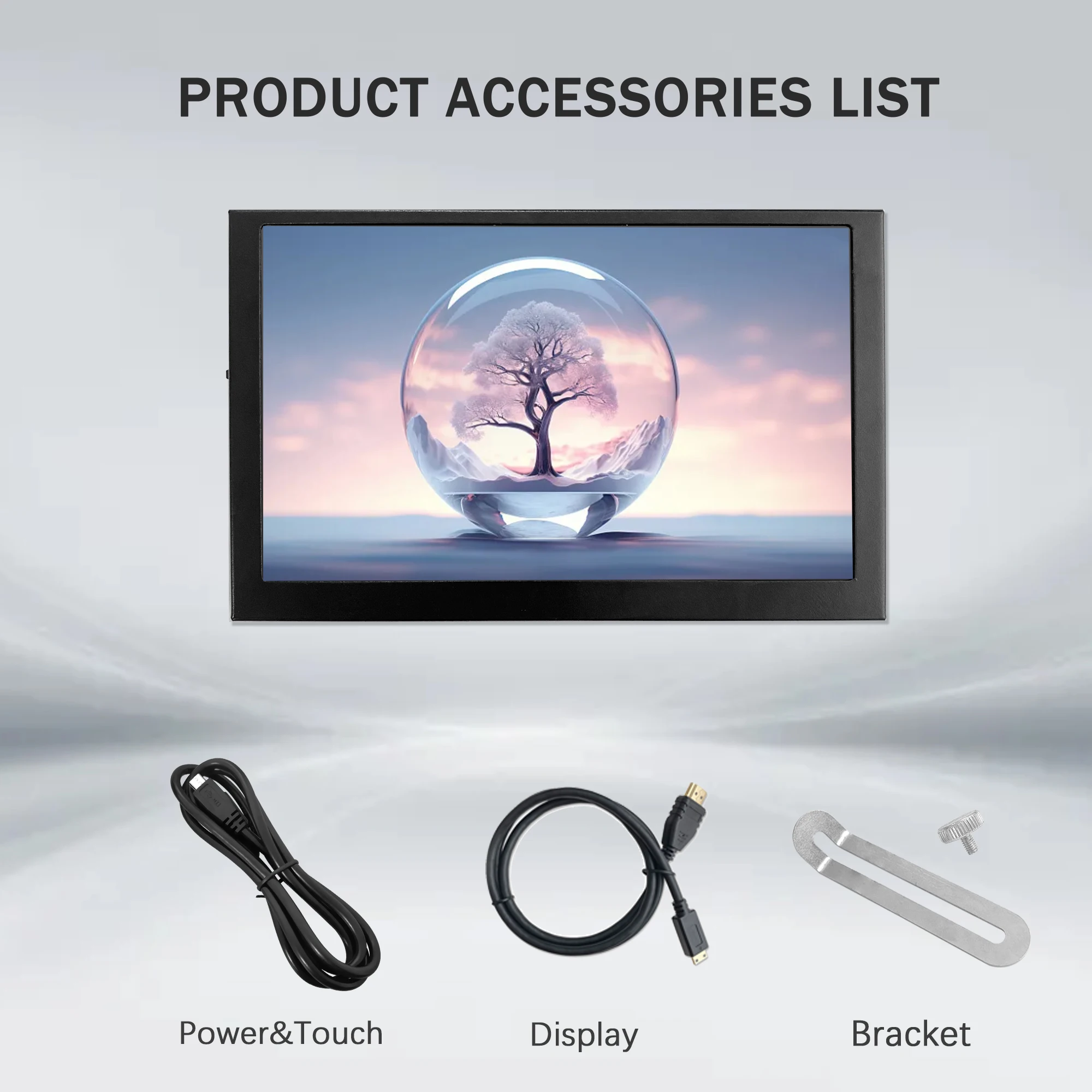 5-inch 1024 * 600 high-definition HDMI 100% sRGB display IPS module type-c interface touchless portable display-5