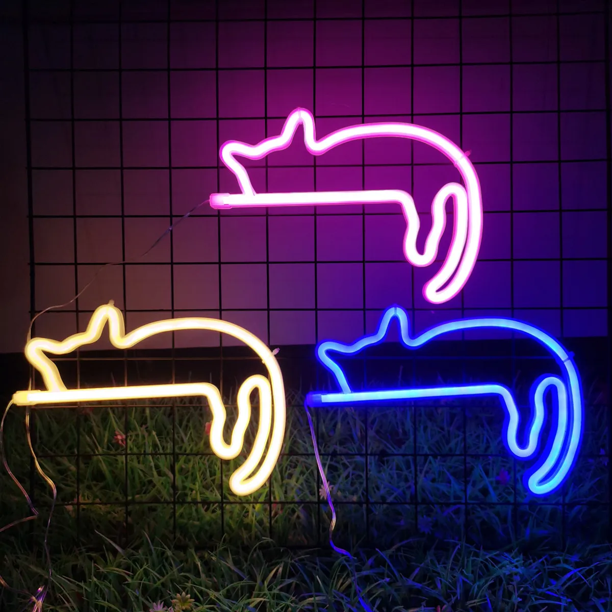 Cat Neon Sign for Wall Decor Led Light Up Sign Decor Pet Store Animal Club USB for Room Wall Home Party Birthday Gift-3