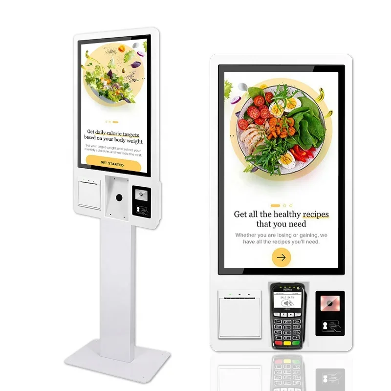 High Brightness  Self Order Android Kfc Mcdonalds Kiosk Self Service  Ordering Kiosk