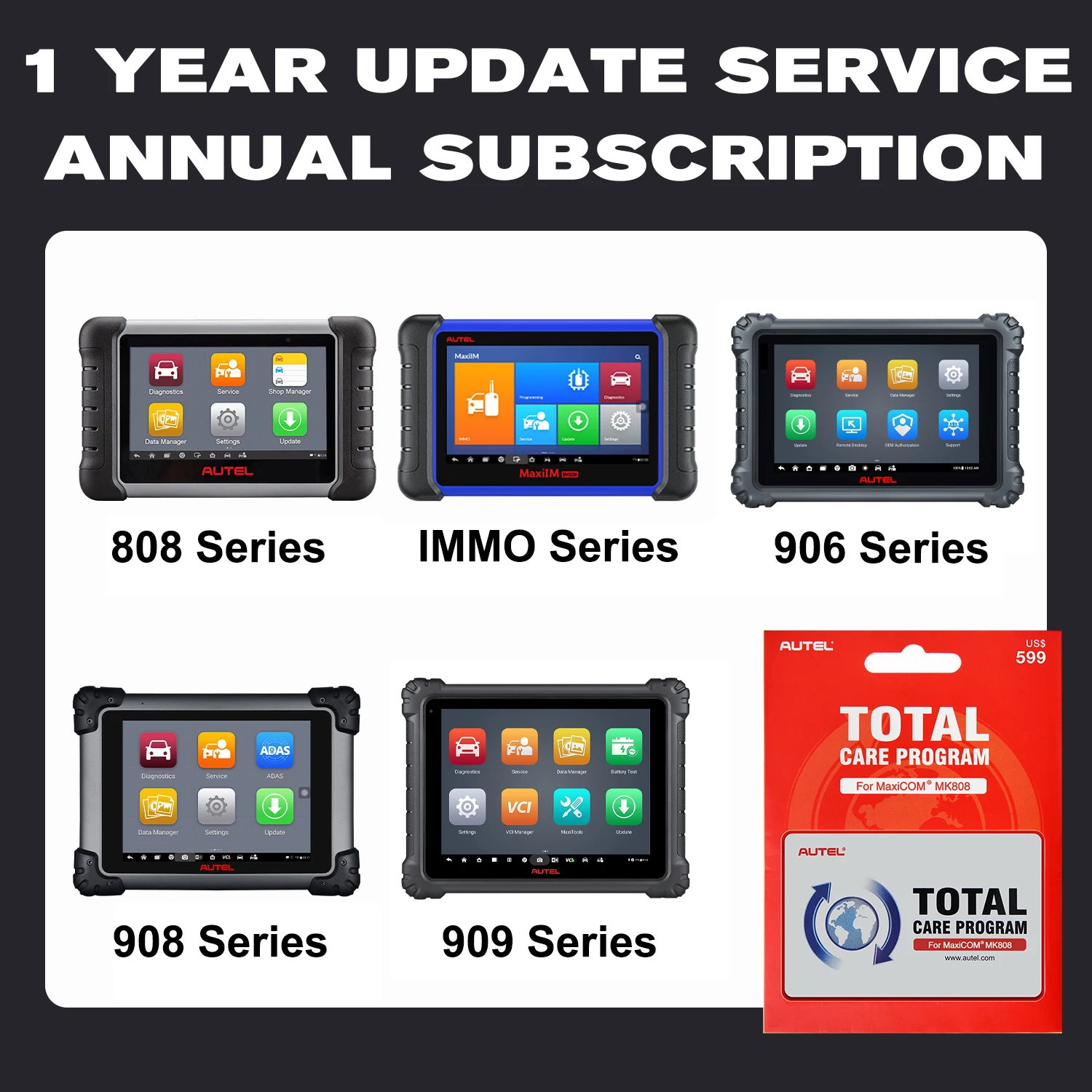 Autel 1 Year Update Service Autel Scanner Annual Subscription Software Upgrade for IM508 IM608 MK808 MS906 MK908 MS908 Ultra