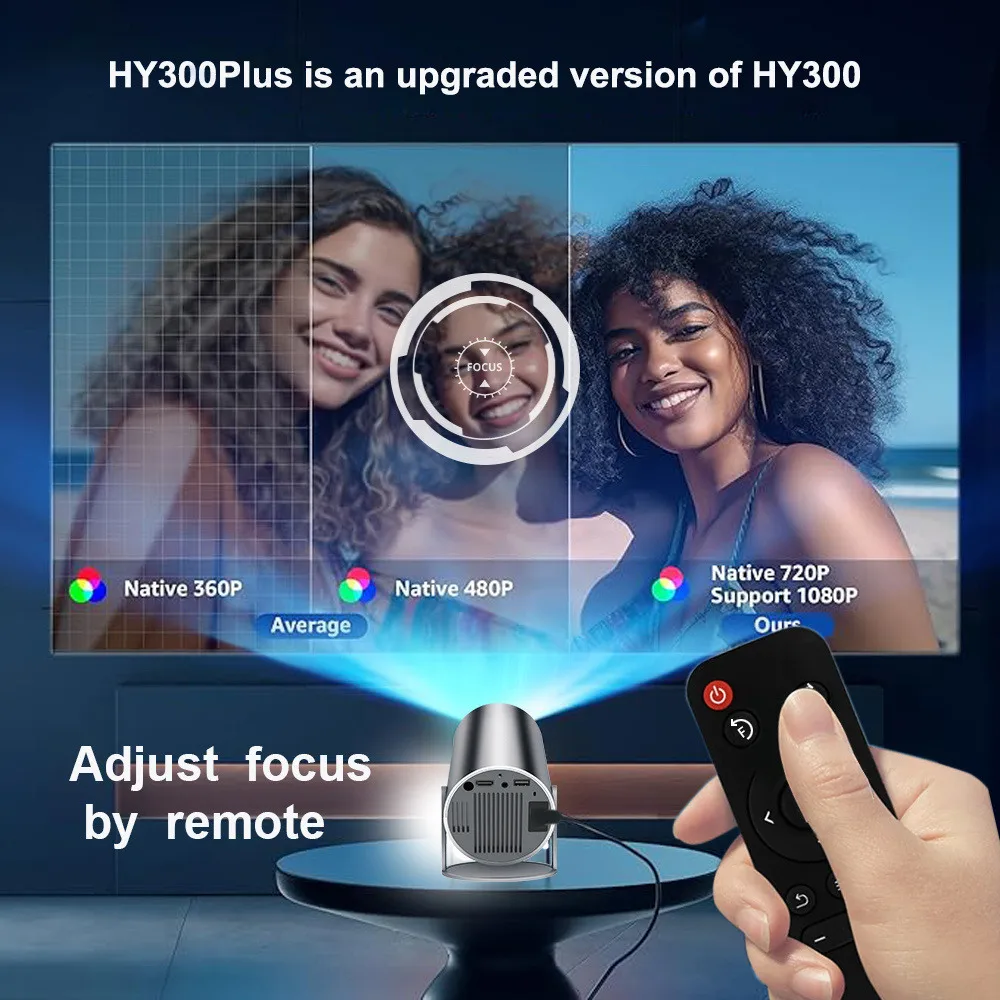 DITONG HY300 Plus HD Projector portatil 4K 1280x720P Android  LED Video Home Theater Cinema Phone mini Proyector Movie HY300 pro-2