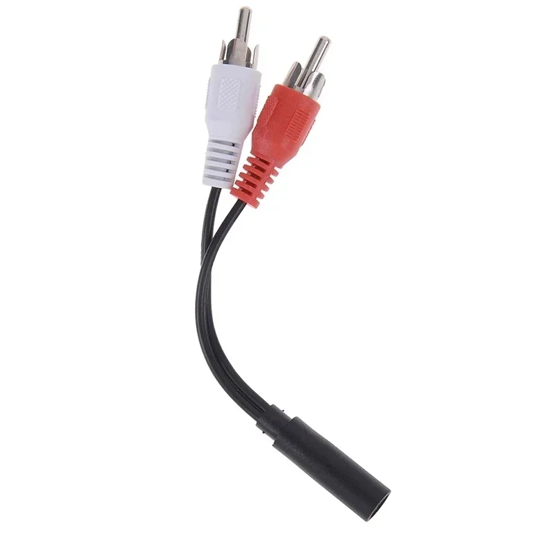 3.5 Audio Aux Socket Connector To Headphone Music Wire 3.5mm RCA Female  Jack Stereo Cable Y Plug  2  Male Adapter-2