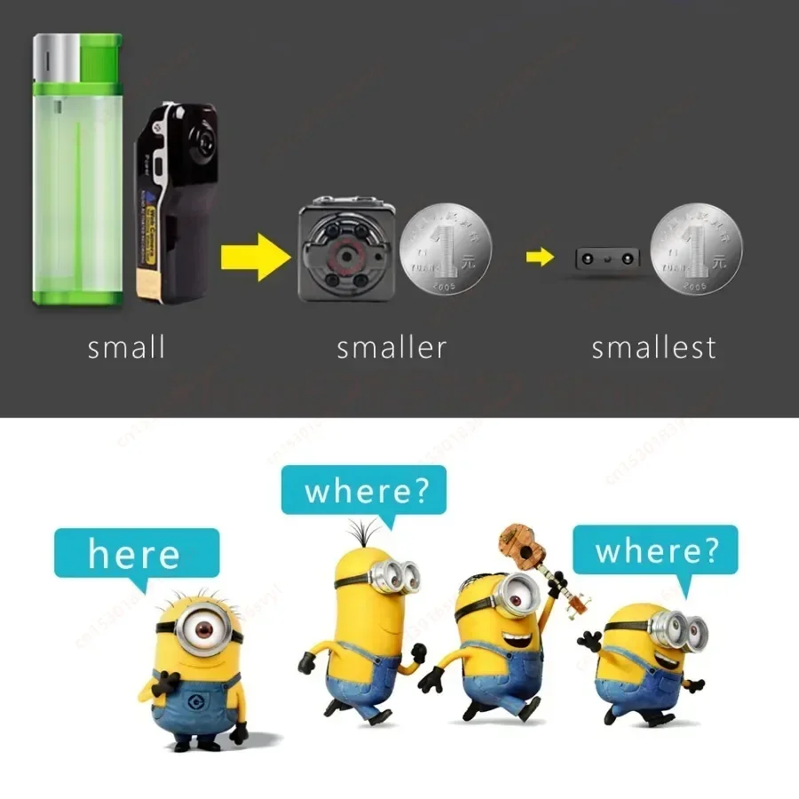 Smallest 1080P HD Mini Camera WIFI Smart Home IP Remote View Small Camcorder Built-in Battery Night Vision Invisible Espia Cam-5