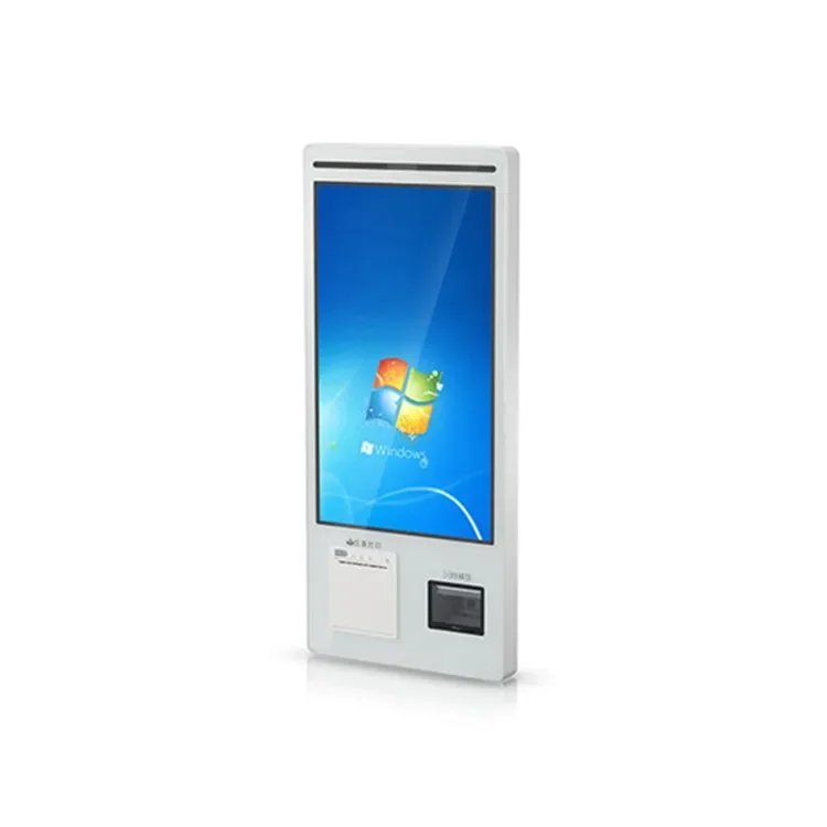 WUXIN 21/32/ Inch self payment kiosk self checkout kiosk machine with printer Self Service Ordering kisok windows 7 8 9 10 11-6