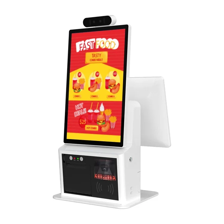 15.6 Inch Desktop Touch Screen Self-Service Kiosk For Restaurant All In One Cash Register Order Checkout Payment Machine Sale