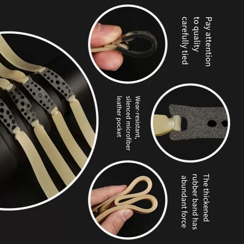 1.5/2.0mm High Quickly 2-5PCS Slingshot Hunting Powerful Flat Rubber Band High Elasticity Outdoor Catapult Shooting Accessories-5
