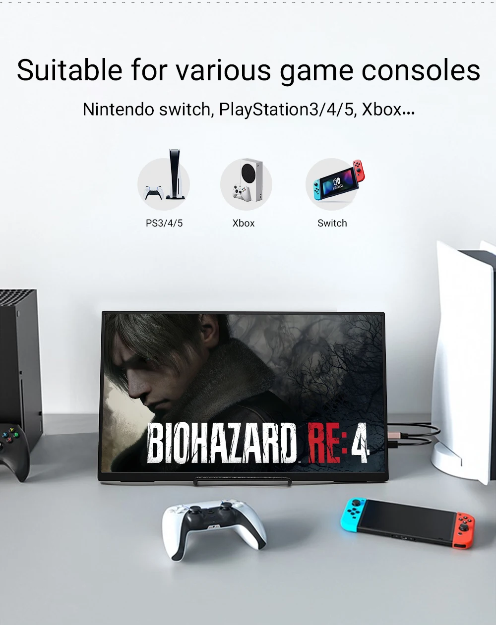 ZSUS 18-Inch 1080P 100Hz 100%sRGB Portable Monitor 16:9 HDR 350cd /M² For XBox PS4 / 5 Switch Cell Phone PC Loptop Extension-5