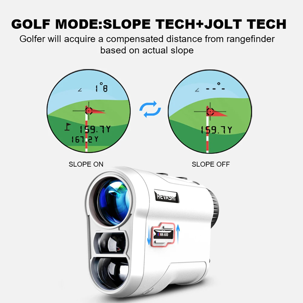 REVASRI Golf Laser Rangefinder 600Yards/1000Yards Slope and Flag Pin Lock Vibration for Golf Tournament Legal Hunting Survey-4