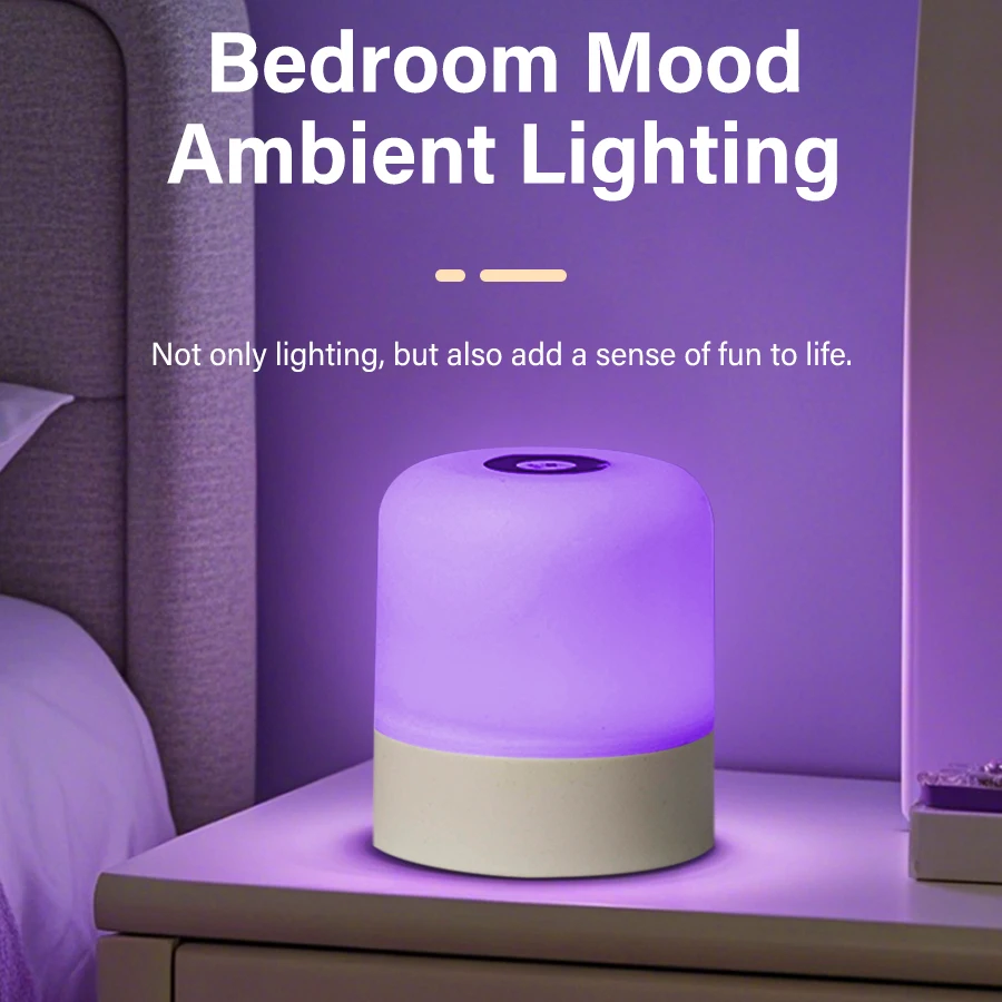 Touch LED Night Light USB Table Lamps Rechargeable Dimmable Bedside Light for Bedroom Decor Home Christmas Gift Child Night Lamp-3