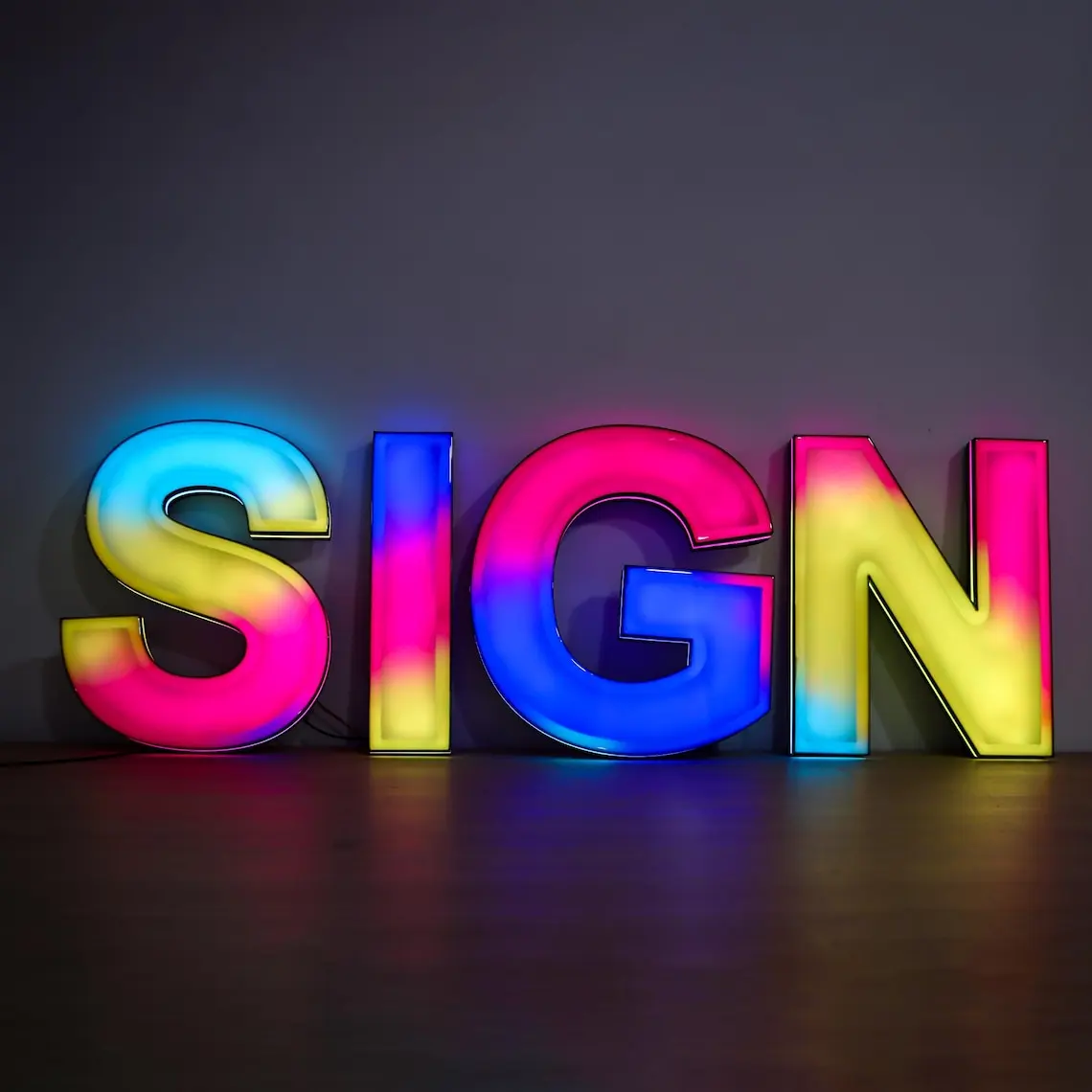 RGB Custom Logo Sign 3d Letter Sign Company Wall Logo Signage Business Sign Beauty Salon Bar 3d Letter Sign Led Channel Letter-3