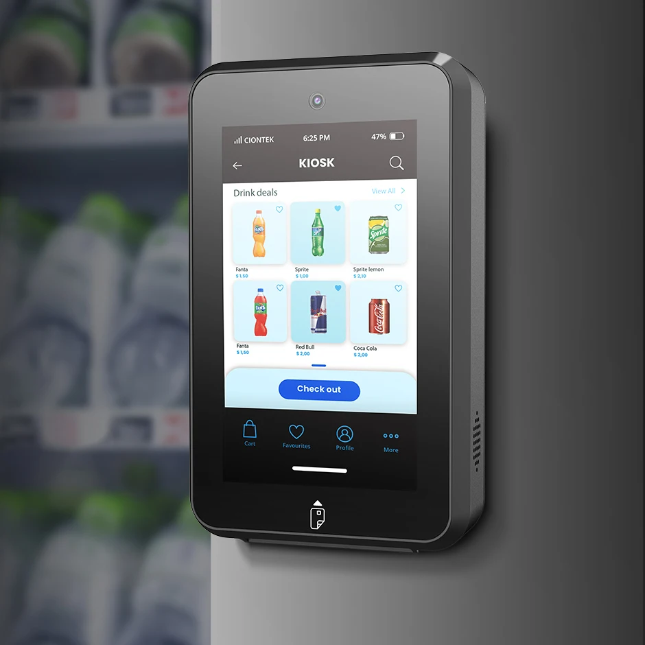 4G QR Code Android Unattended POS Cashless Payment MDB Wall Mounted Self NFC Payment Terminal for Vending Machine CM30