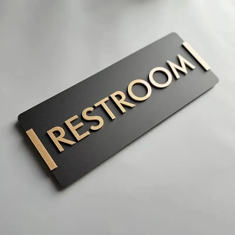 Creative rectangular Signage Restroom Sign Plaque No Smoking Warning Board Warm Reminder Signage Office Indicator Plaque-2