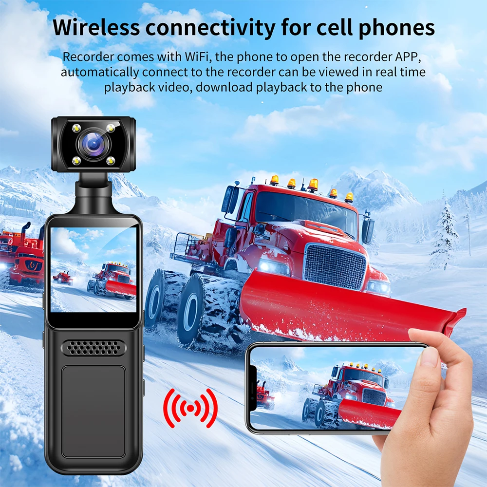 128GB 4K Ultra HD Action Mini Camera 270 Rotatable Vlog Wifi Sports Cam Waterproof Case Helmet Travel Bicycle Driver Recorder-2