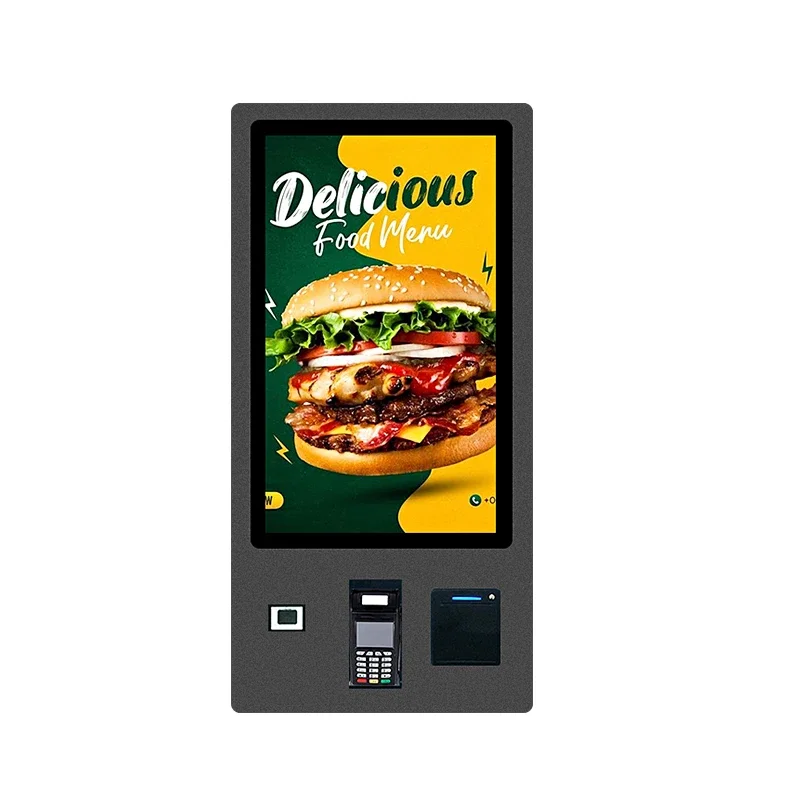 32'' Interactive Floor Standing Double Side Automatic Touch Screen Self-service POS Payment Terminal LCD Kiosk-6
