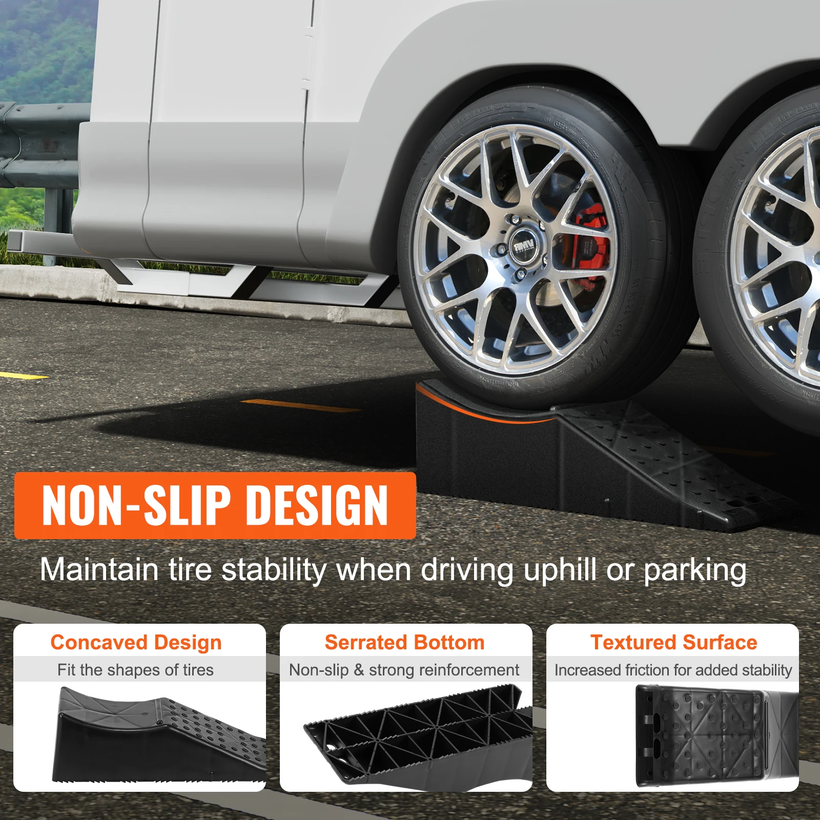 VEVOR Car Ramp Low Profile Car Service Ramp 20000 lbs/10 Ton Loading Capacity 5.5
