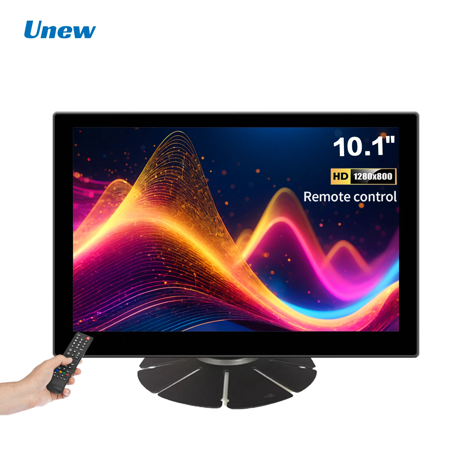 Unew 10.1" Industrial Monitor HD 1280x800 IPS Display Signal 16:10 Screen Supports VAG HDMI AV BNC for CCTV Viewing