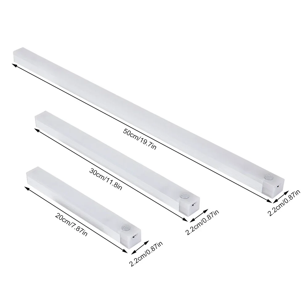 Motion Sensor Light Wireless Rechargeable LED Night Light Closet Cabinet Wardrobe Lamp Kitchen Staircase Backlight 10/20/30/50cm-5