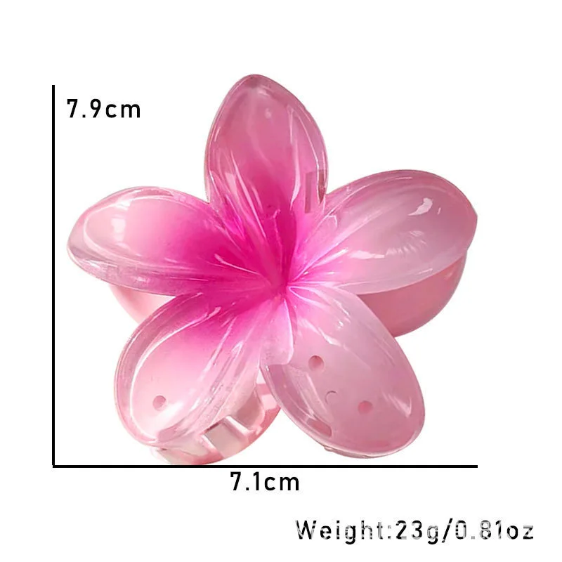 Five-petal flower Summer Super Fairy Vacation style frangeria Grab clip Shark Clip Acrylic flower hair grab hair accessories bac-6