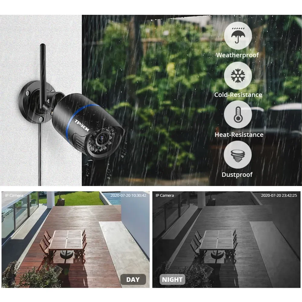 4MP 1080P IP Camera Outdoor WiFi Security Camera Wireless Video Surveillance Wi Fi Bullet CCTV HD Camara CamHipro CamHi Cam-2