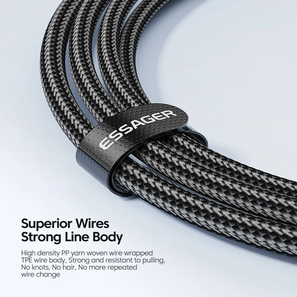 Essager 100W C To C Type C Cable USB C PD Fast Charging Charger Wire Cord For Macbook Samsung Xiaomi Type C USB C Cable-4