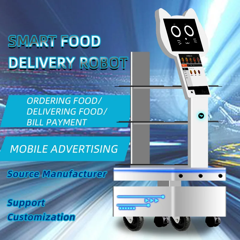 Self Service Ordering and Food Delivery Robot Self Order Kiosk Smart Service Robot Waiter Robot for Restaurant-4