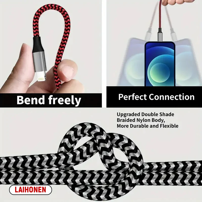 1M 2M 3M USB A To Lightning MFi Certified  Cable For iPhone 14 13 12 11 X XR Pro Max Fast Charging Cable Charger Data Wire Cord-3