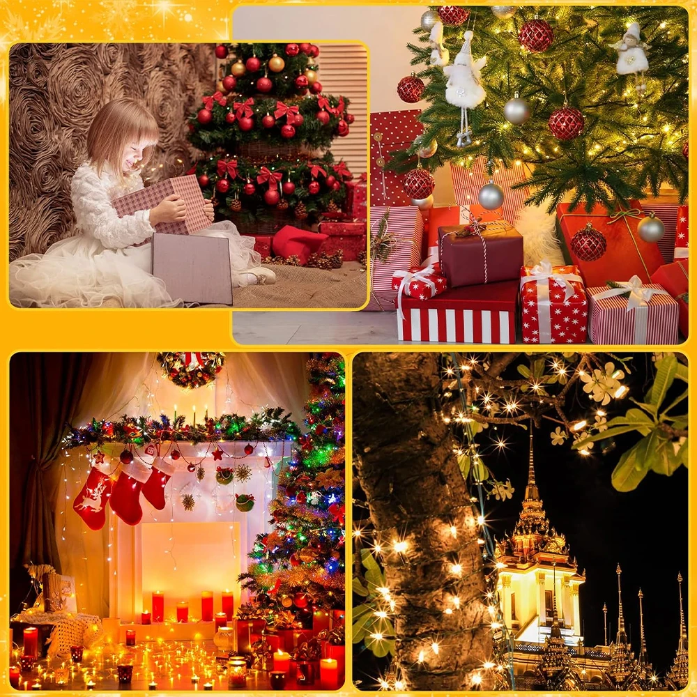 10pcs LED String Light Battery Operated Copper Wire Fairy Lights Festive Decoration With Flashing Modes Home Decor ﻿-2