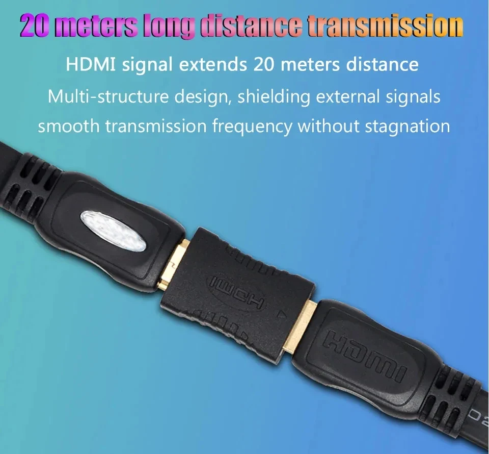 4K HDMI Extender Female To Female Converter Extension Audio Adapter For Monitor Display Laptop PS4/3 PC TV Hdmi Cable Extension-2