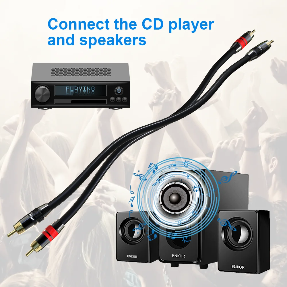 RCA to RCA Cable Digital Coaxial Audio Cable Male Stereo Connector for TV DVD Amplifier Hifi Subwoofer Toslink 1 2 3 5 m-3