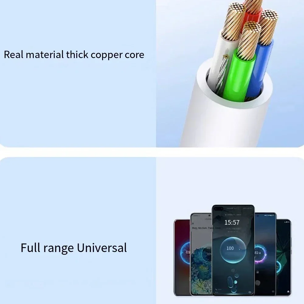 Universal 120W 10A Fast Charger PD Dual USB C To Type C Quick Charging Cable High-speed Data Transfer Wire Cord For Samsung Mi-5