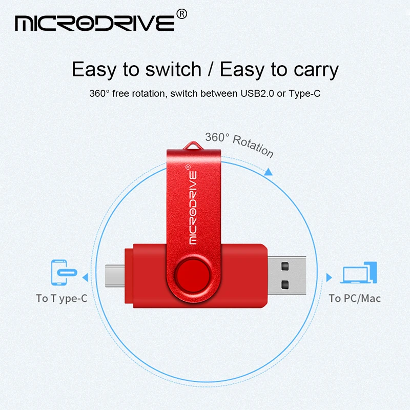 Metal OTG 2 IN 1 Type C pen drive 128GB usb memory stick 4GB 8GB 32GB 64GB 128GB cle usb cle usb flash drive memoria usb-3